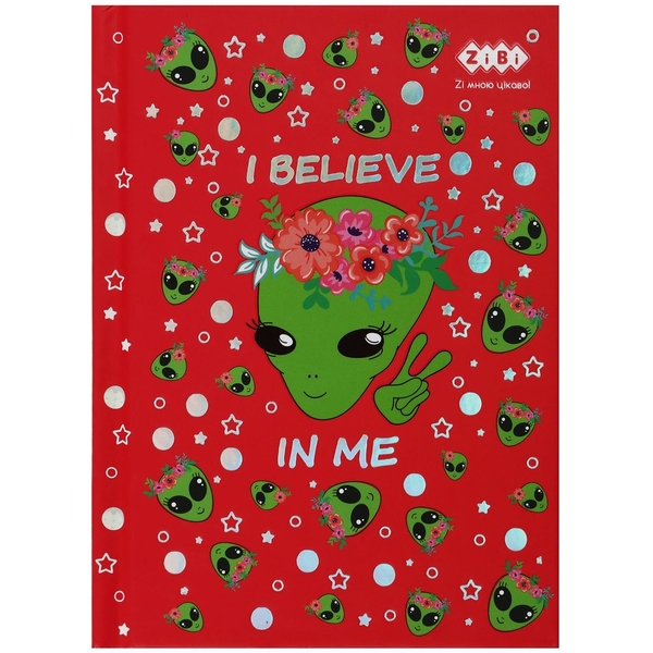 Блокнот ZiBi Ufo Kids Line А-6 у клітинку 64 аркуші червоний (ZB.12720-05) - Pampik