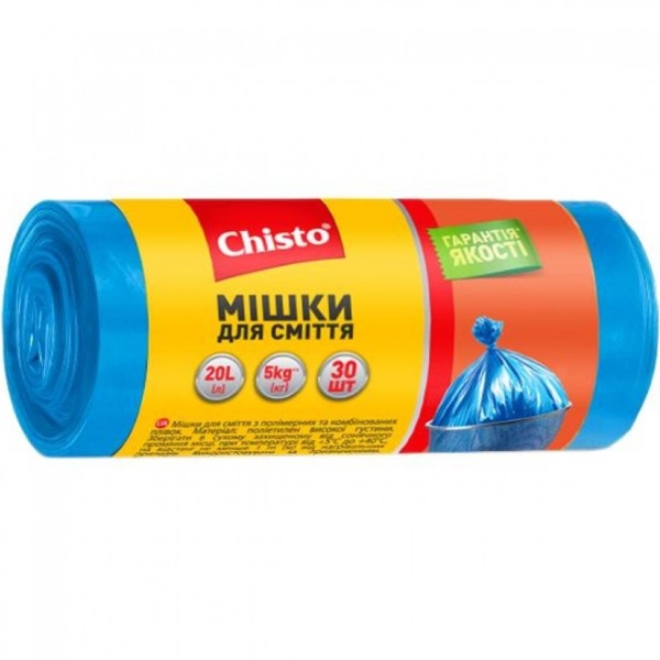 Мешки для мусора Chisto, 35 л, 30 шт. - Pampik