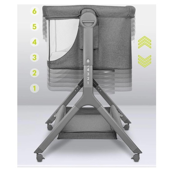 Дитяче ліжечко Lionelo Leonie Plus 3 в 1 Grey Stone, сірий - Pampik - 15