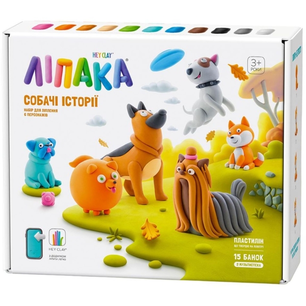 Меганабір пластиліну Ліпака Собачі історії (15024-UA01) - Pampik