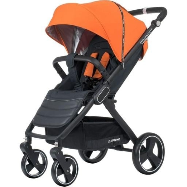 Прогулочная коляска El Camino Dynamic Pro Me 1053N Orange, оранжевая с черным (25511) - Pampik