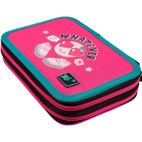 Пенал жесткий Yes HP-01 Lovely Smile, 13х21х4 см, розовый (533384) - Pampik - 3