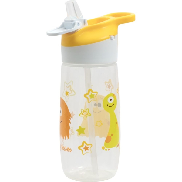 Поїльник Baby Team, з силіконовою трубочкою, 450 мл, жовтий (5015) - Pampik - 2