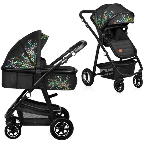 Коляска 2 в 1 Lionelo Amber Dreamin, черная (LO-AMBER DREAMIN (2in1)) - Pampik