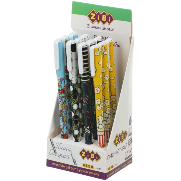 Ручка гелева ZiBi Пиши-стирай Kids Line 0.5 м в асортименті (ZB.2211-99) - Pampik - 4