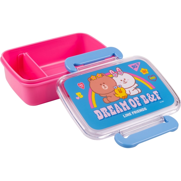 Ланч-бокс Yes Line Friends, 420 мл, рожевий з блакитним (707755) - Pampik - 2