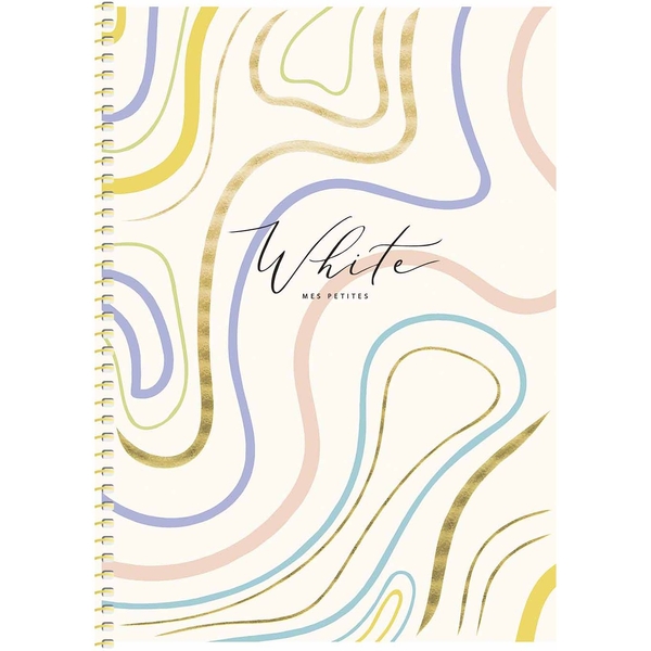 Зошит для записів Genius В5, в клітинку, спіраль, 80 арк., Хвилясті лінії (B5-SC-080-6085K) - Pampik