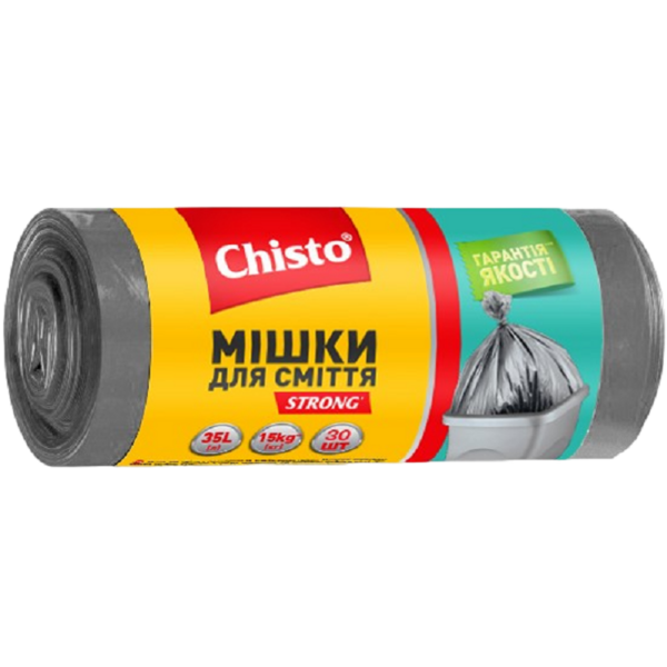 Мешки для мусора Chisto Strong, 35 л, 30 шт. - Pampik