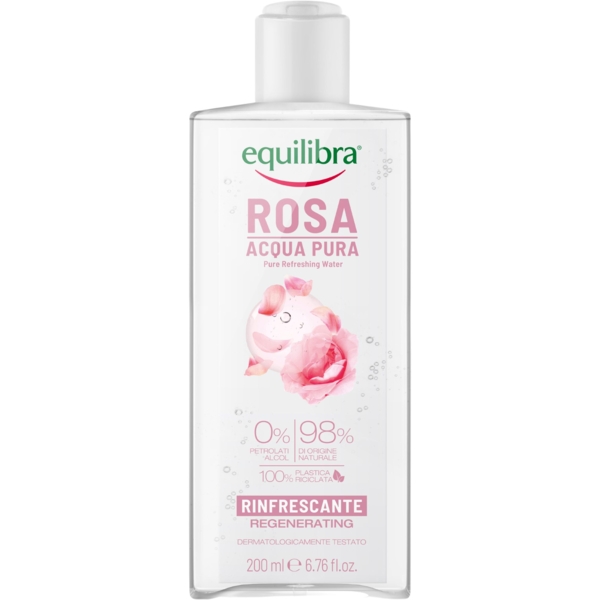 Тонік для обличчя Equilibra Rose Pure Refreshing Water освіжаюча 200 мл - Pampik