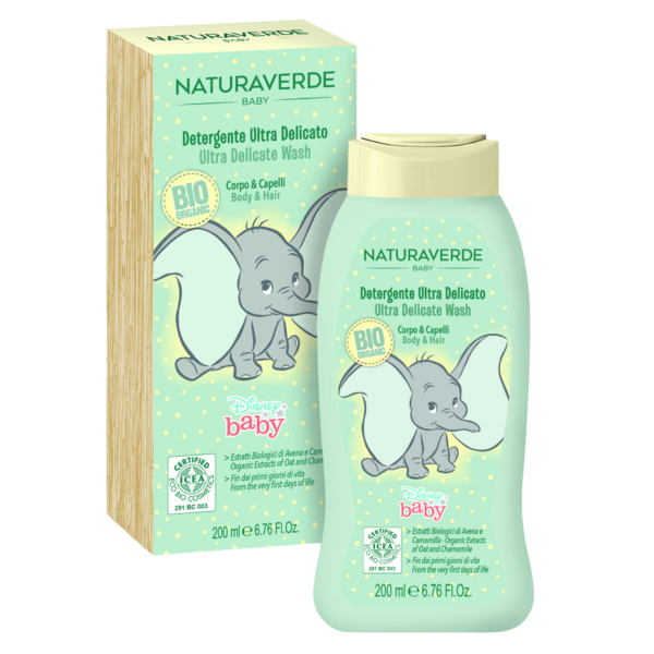 Дитячий шампунь-гель Naturaverde 2в1 з екстрактом вівса та ромашки, 200 мл - Pampik