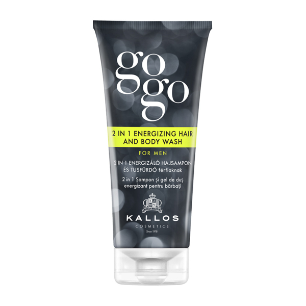 Шампунь-гель для душу Kallos Cosmetics Gogo 2-in-1 Energizing Hair And Body Wash For Men для чоловіків, 200 мл - Pampik