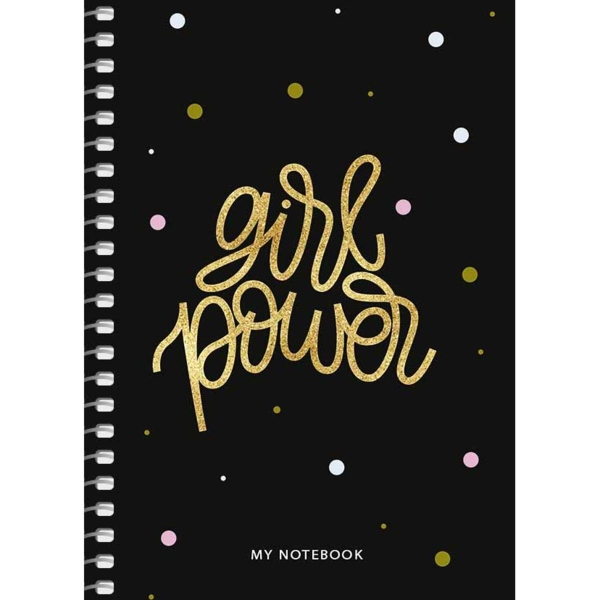Блокнот для записів Student, А6, в клітинку, спіраль, 80 арк., Girl power (A6-SC-080-6087K) - Pampik