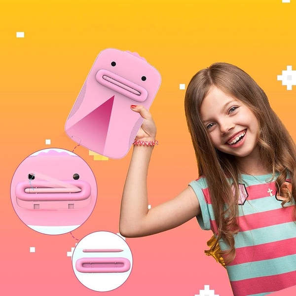 Дитячий LCD планшет для малювання Beiens Каченя 10” Multicolor, рожевий (К1001pink) - Pampik - 7