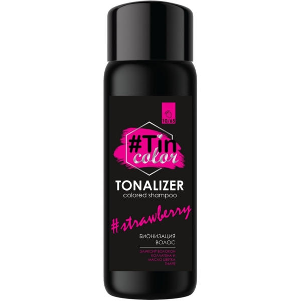 Тоналайзер для волосся Tin Color Полуничний сорбет 10/65, 60 мл - Pampik