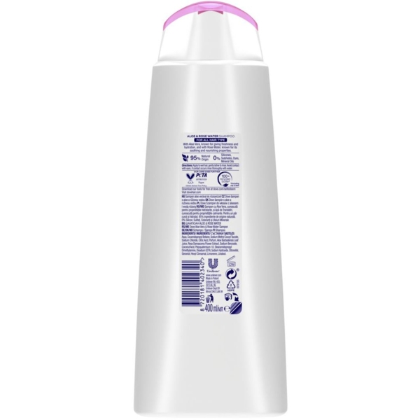 Шампунь Dove Ультрадогляд з Алое вера та трояндовою водою, 400 мл - Pampik - 2