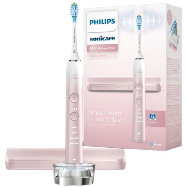 Электрическая зубная щетка Philips Sonicare DiamondClean 9000 Series, розовая (HX9911/84) - Pampik - 4