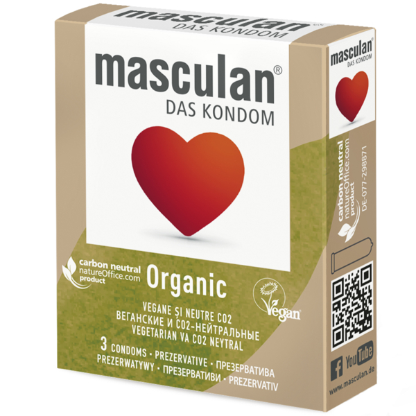 Презервативи Masculan Organic, 3 шт. - Pampik