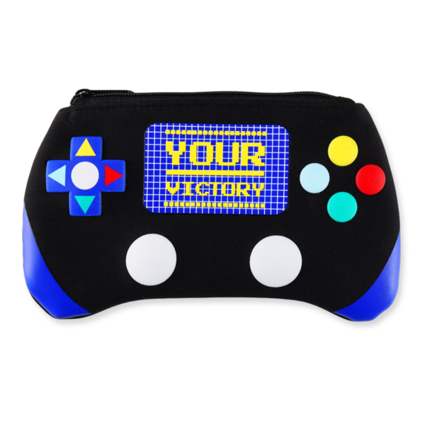 Пенал Offtop Приставка, 19 см, чорний із синім (880682) - Pampik