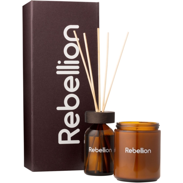 Подарочный набор Rebellion Пьянящее ожидание страстного секса: Аромадиффузор + Ароматическая свеча - Pampik