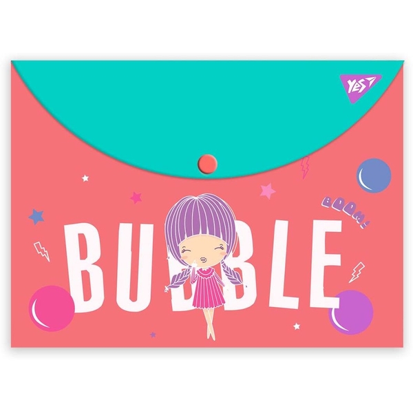 Папка-конверт Yes Cosmos, A4, з кнопкою (492010) - Pampik