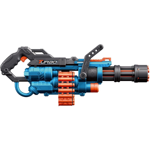 Іграшковий кулемет Turbo Attack Force з великим барабаном та м'якими набоями 48 шт. (ВТ320) - Pampik