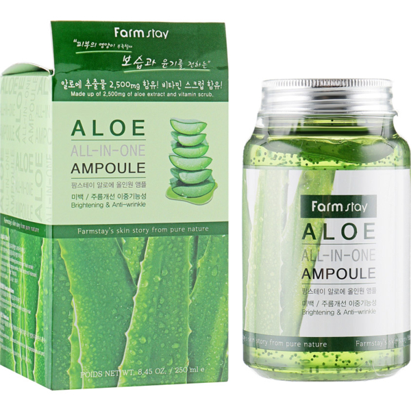Ампульна сироватка FarmStay Aloe All-In-One Ampoule 250 мл - Pampik - 2