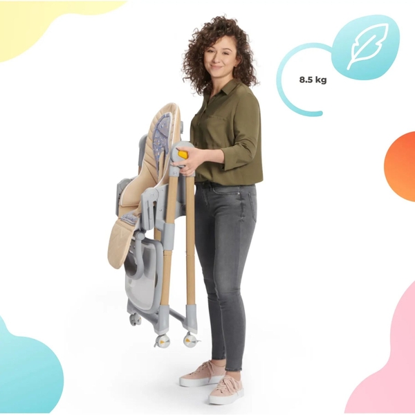 Стільчик для годування Kinderkraft Lastree Beige Wood бежевий (00-00304465) - Pampik - 15