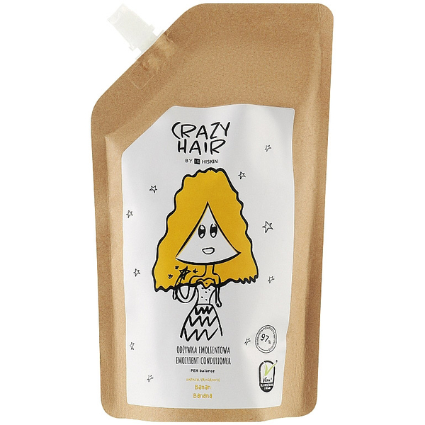 Смягчающий кондиционер для волос HiSkin Crazy Hair Emollient Banana дойпак 300 мл - Pampik