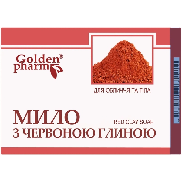 Мило Golden Pharm з червоною глиною, 70 г - Pampik