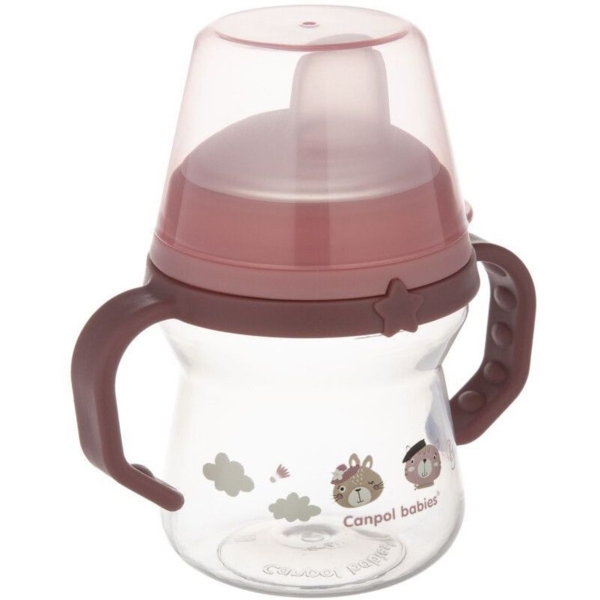 Кружка тренувальна Canpol babies First Cup Bonjour Paris, 150 мл, рожевий (56/612_pin) - Pampik - 3