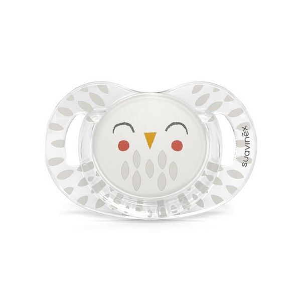 Пустушка фізіологічна Suavinex Bonhomia, 18+ міс., біла (307817) - Pampik