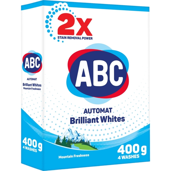Пральний порошок АВС Гірська свіжість для білих речей автомат 400 г - Pampik