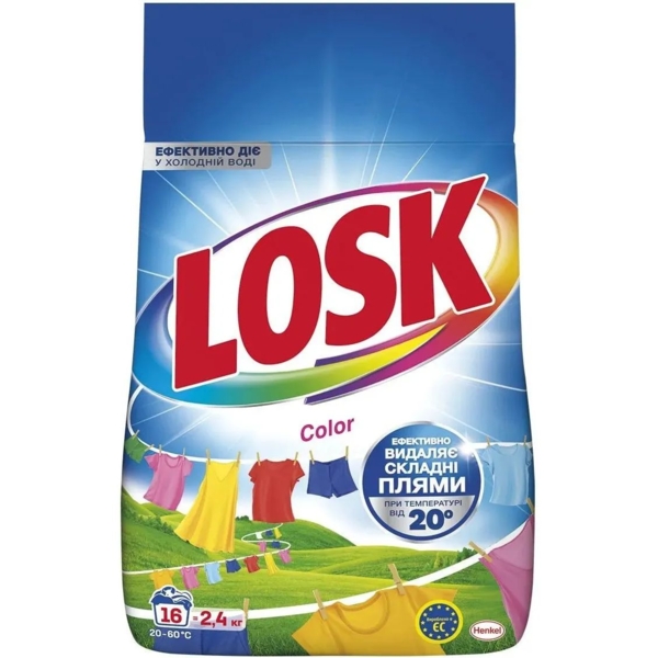Стиральный порошок Losk Color для цветных вещей, 2.4 кг - Pampik