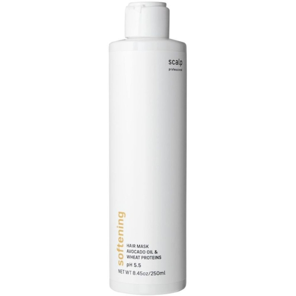 Зволожувальна маска Scalp Softening Hair Mask Avocado Oil & Wheat Proteins, для пом'якшення волосся, 250 мл - Pampik