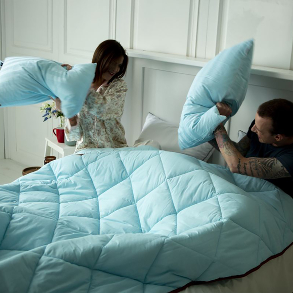 Ковдра антиалергенна MirSon Valentino EcoSilk №070, літня, 110х140 см, блакитна (10022387) - Pampik - 6