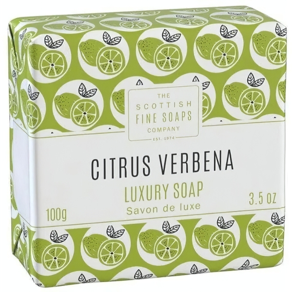 Твердое мыло Scottish Fine Soaps Citrus Verbena Luxury Soap Bar Лимонная вербена 100 г (120078) - Pampik