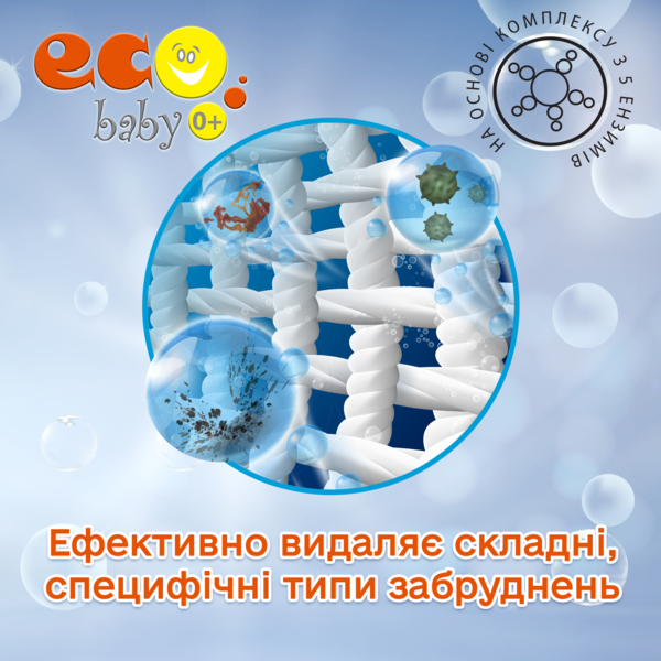 Плямовивідник EcoBaby Enzime 0+ для попередньої обробки тканин, 500 мл - Pampik - 6