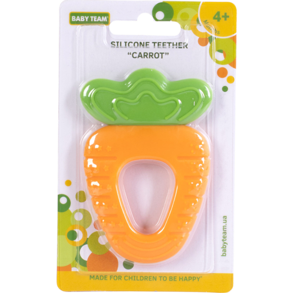 Прорезыватель силиконовый Baby Team Морковка (4021) - Pampik - 2