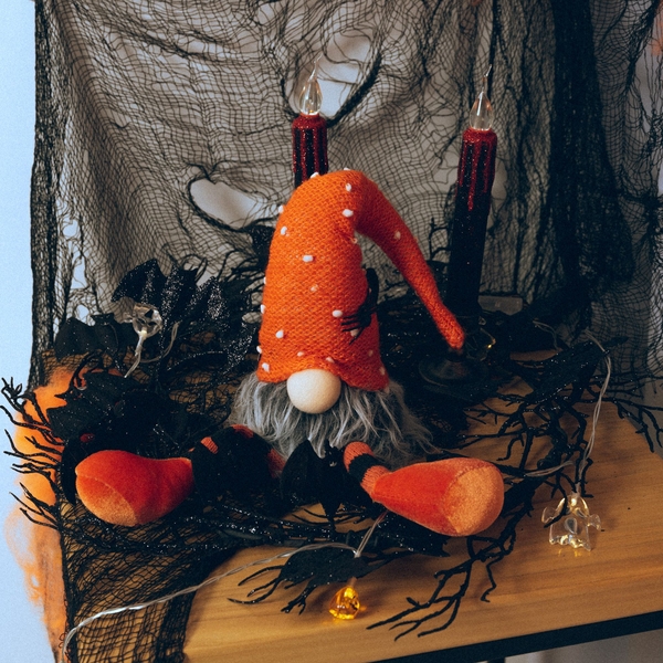 Венок декоративный Yes! Fun Хэллоуин Летучие мыши 51 см чорный (974320) - Pampik - 2