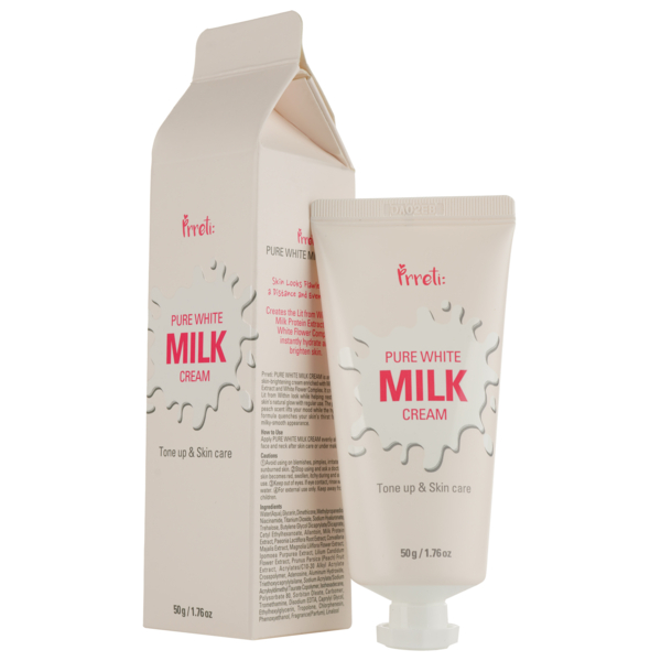 Крем для обличчя зволожувальний Prreti Pure White Milk, 50 мл - Pampik