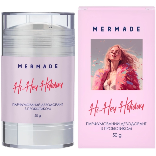 Парфюмированный дезодорант с пробиотиком Mermade Hi-Hey-Holiday, 50 г - Pampik