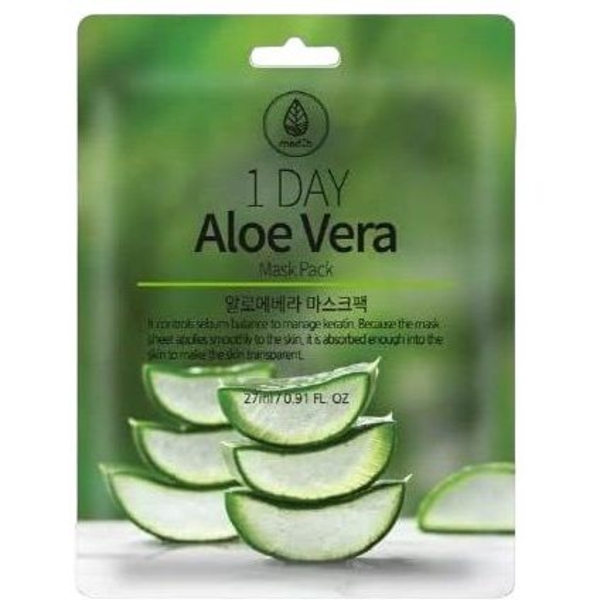 Тканинна маска для обличчя MED B1 Day, з алое вера, 27 г - Pampik