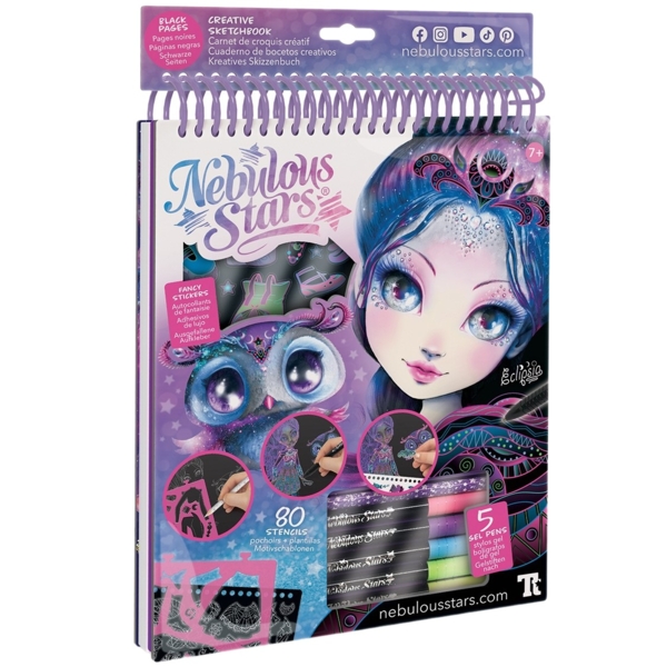 Набор для творчества Nebulous Stars Скетчбук: Эклипсия, черные листы (11121) - Pampik
