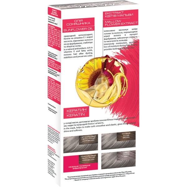 Стійка крем-фарба для волосся Malva Color Revive відтінок 216 попелястий блонд 103 мл - Pampik - 2