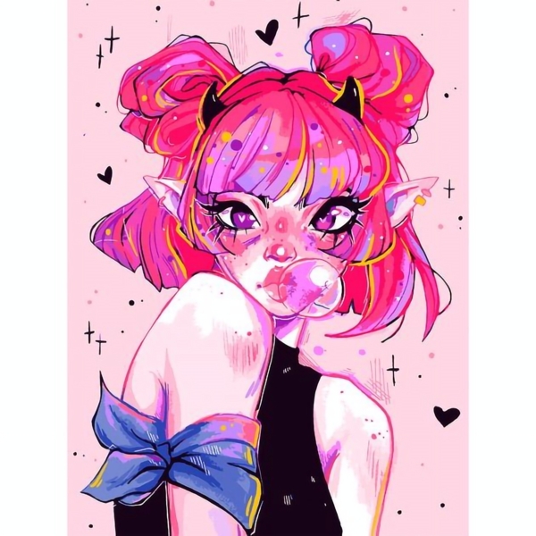 Картина по номерам Santi Анимель, неоновые краски, 30х40 см (954396) - Pampik