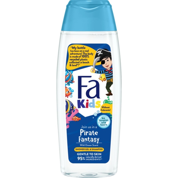 Набір Kids Boy: Шампунь-гель для душу Schauma Kids з чорницею 250 мл + Гель-шампунь для душу Fa Kids Pirate Fantasy 250 мл - Pampik - 3