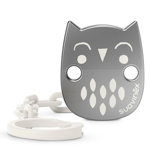 Кліпса для пустушки Suavinex Bonhomia, біла (307821) - Pampik