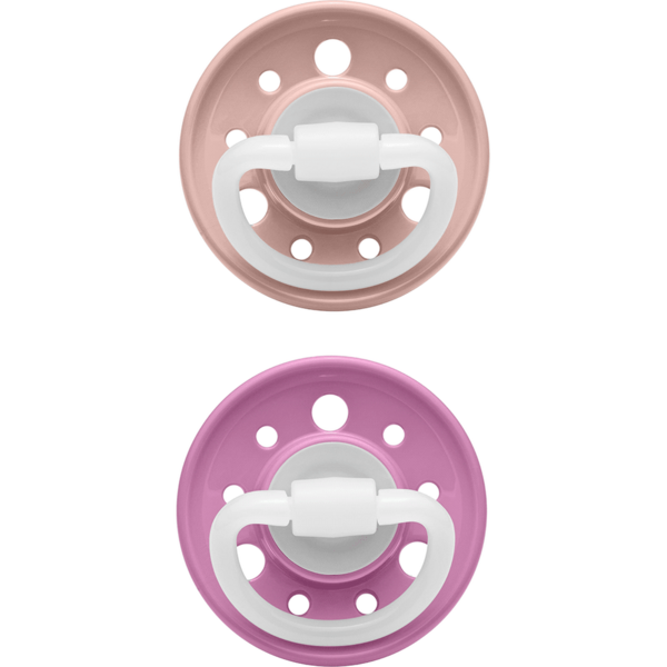 Пустышка Nip Вишенка Д, 0-6 мес., круглый, 2 шт., красный с розовым (38689-51) - Pampik