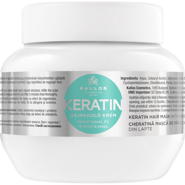Маска для волос Kallos Cosmetics Keratin, 275 мл - Pampik
