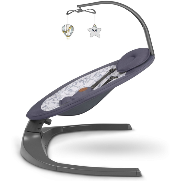 Шезлонг-гойдалка Lionelo Ralf Grey White з ігровою дугою, сіро-білий - Pampik - 3